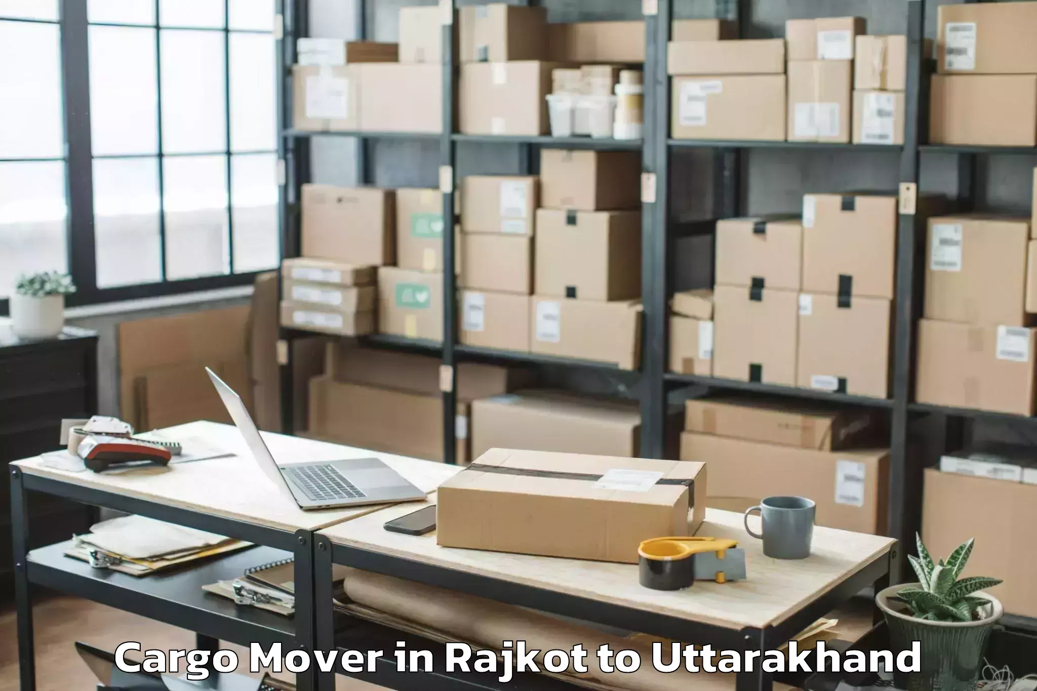 Hassle-Free Rajkot to Dhoomakot Cargo Mover